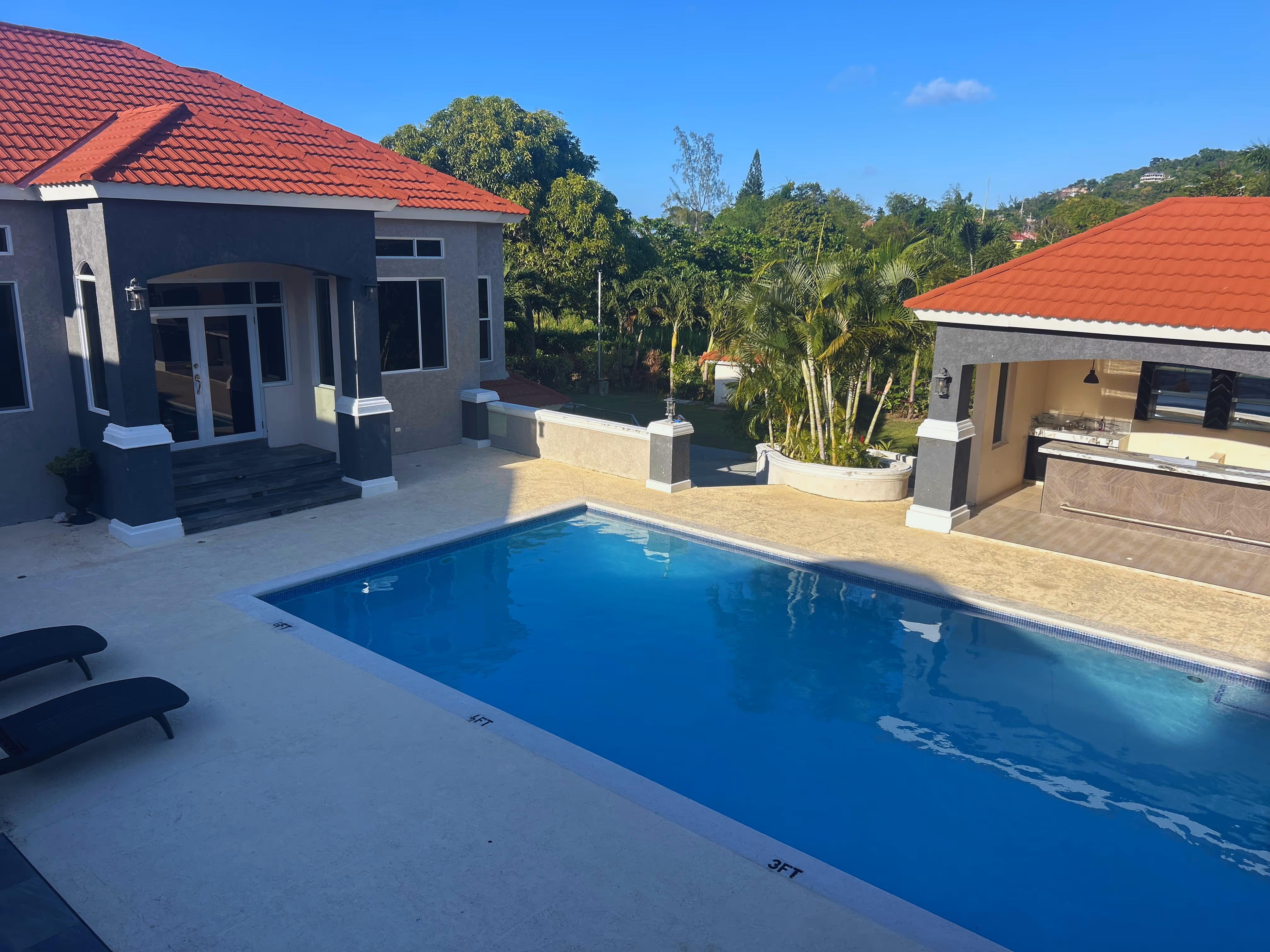 Soon Come Villa Pool from Roof